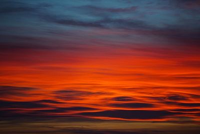 Scenic view of cloudy sky at sunset