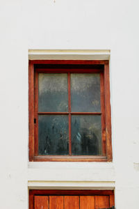 Low angle view of window on building