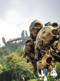 Close-up of fish sculpture at bana hill, vietnam 