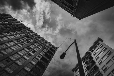 Low angle view of buildings against sky