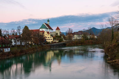 Panoramic view of old town fuessen, bavaria germany