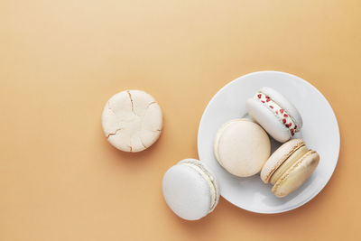 High angle view of food on table