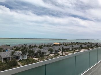 High angle view of beach against sky