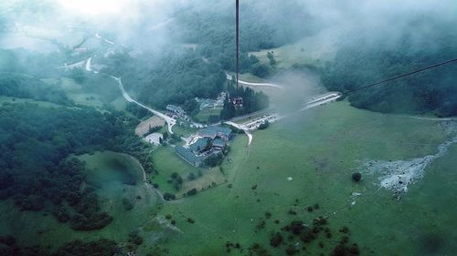 High angle view of landscape against sky