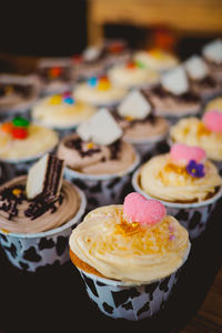 Close-up of cupcakes