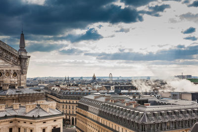 Aerial view of buildings in city