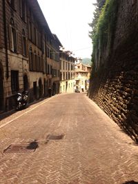 Empty road in city