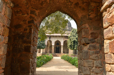 Archway of historical building