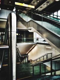 Interior of illuminated staircase