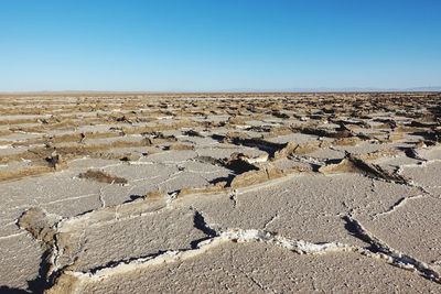 Dried out salt lake in the desert, iran