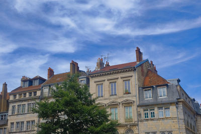 Low angle view of old building against sky