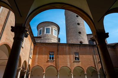 Low angle view of historic building