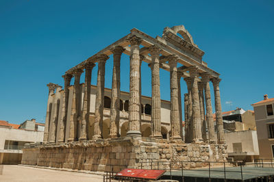 Exterior of building against clear blue sky