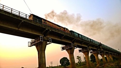 Low angle view of bridge against sky