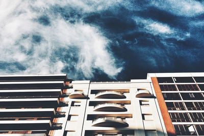 Low angle view of modern building against sky