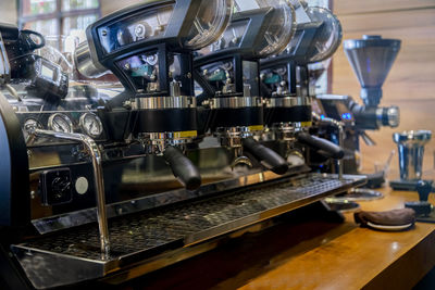 Close-up of coffee in cafe