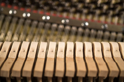 Close-up of piano keys