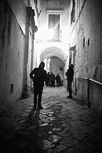 Narrow alley in narrow alley