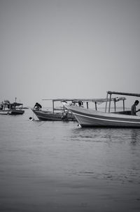 Boats in sea