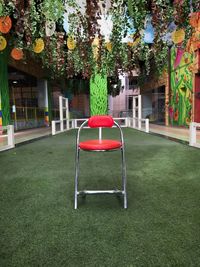 Chairs in park