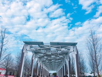 Low angle view of built structure against sky