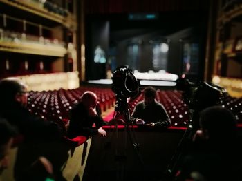 Group of people at music concert