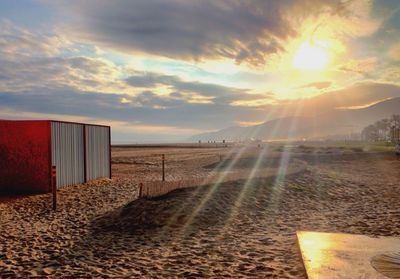Scenic view of sunset over sea