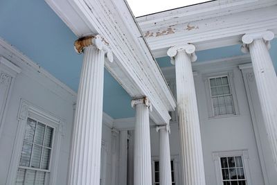 Low angle view of built structure against sky