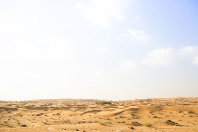 Scenic view of desert against sky