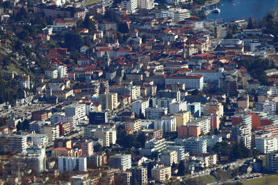 High angle view of city