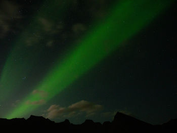 Low angle view of sky at night