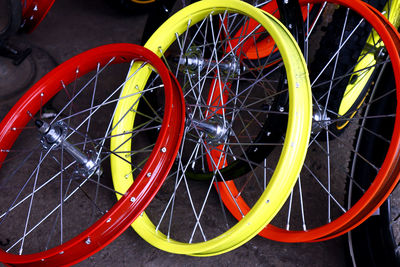 Close-up of bicycle wheel