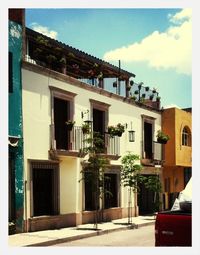 Residential building against sky