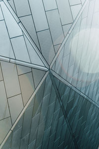 Low angle view of glass ceiling