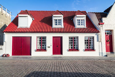 Residential building by street