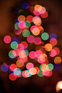 Defocused image of illuminated lights