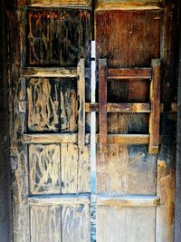 Full frame shot of old wooden door