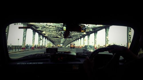 Car on bridge