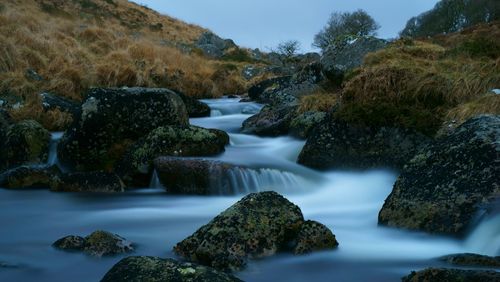 River flowing through rocks