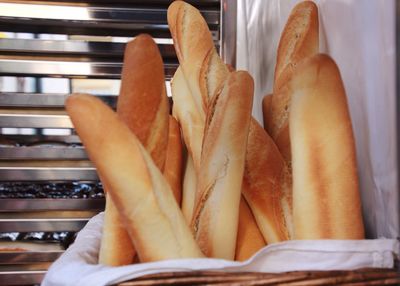 Close up of bread in basket