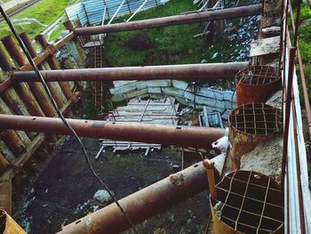 Close-up of rusty pipe