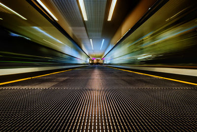 Full frame shot of illuminated tunnel