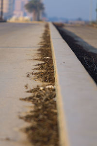 Surface level of railroad track