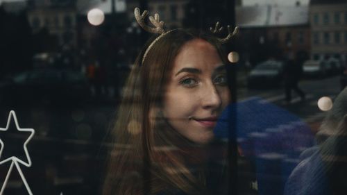 Close-up of young woman