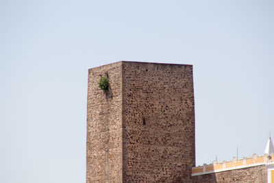 Low angle view of castle against clear sky