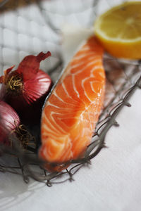 Close-up of sushi on table