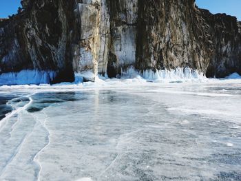 Scenic view of frozen sea