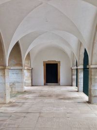 Empty corridor in cathedral