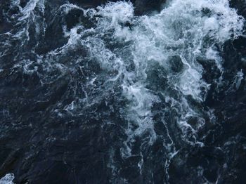 Aerial view of sea waves