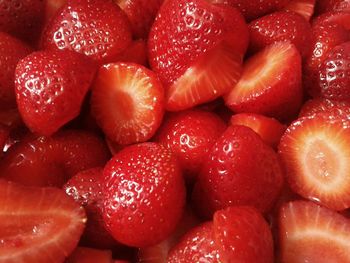 Full frame of strawberries